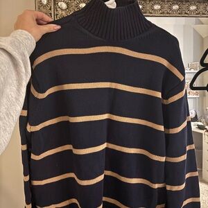 GAP Striped Mockneck Sweater
